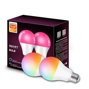 Tuya APP Smart LED Light Bulb lamp RGBCCT  Dimmable, Music Sync Color Changing Work with Alexa /Google /Yandex Alice Assistant