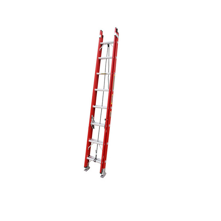 Step Ladder Extension Aluminum 2 Section Telescopic Insulating Foldable Multipurpose Single Fiberglass Electric Control Yellow