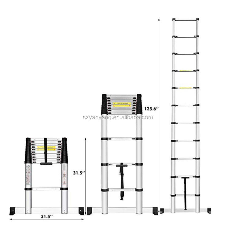 Rack Adjustable Truck Bed Satin Anodized Folding Dock Telescopic Stand  Tree Stand Pontoon Boat Aluminum 3 Step Ladder