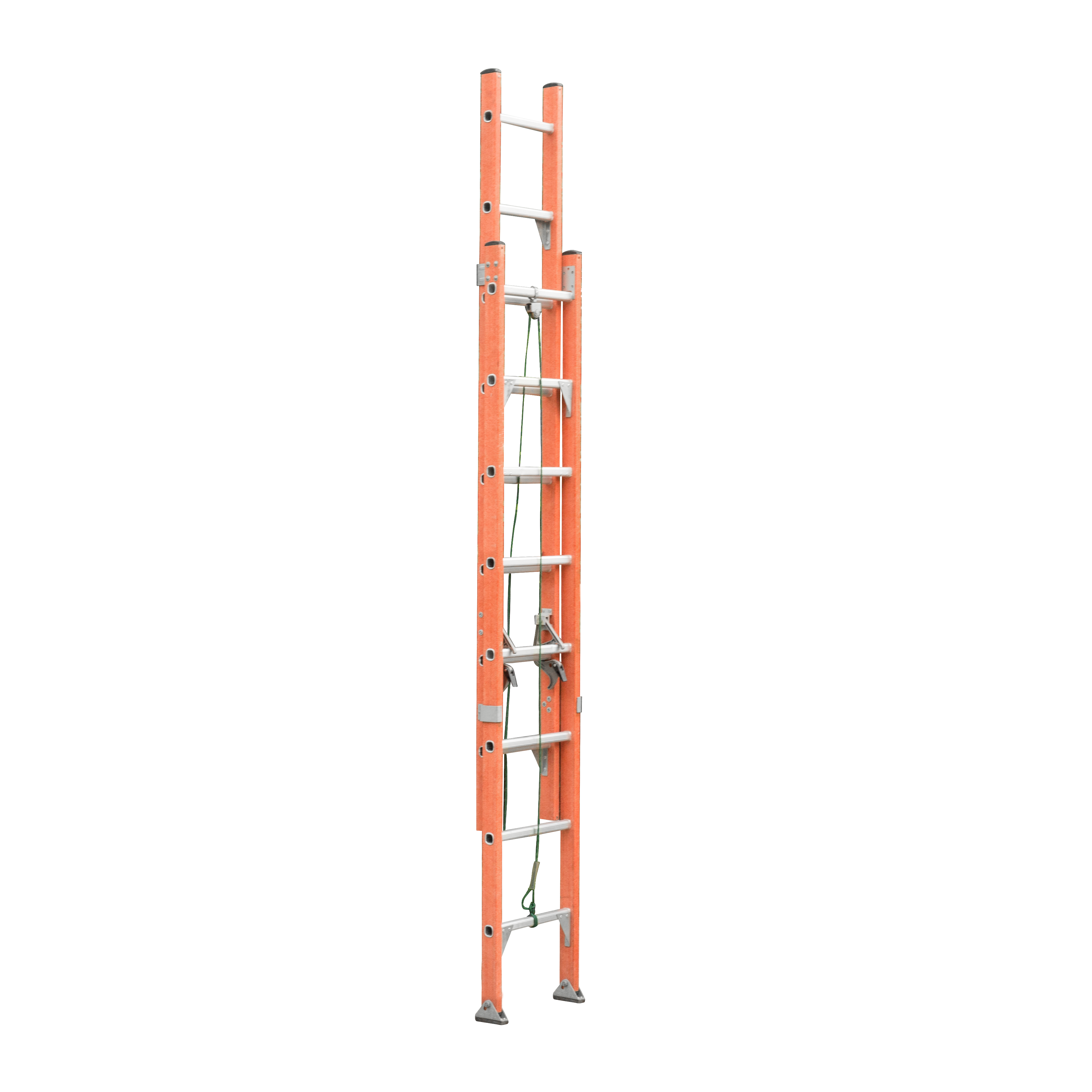 Step Ladder Extension Aluminum 2 Section Telescopic Insulating Foldable Multipurpose Single Fiberglass Electric Control Yellow