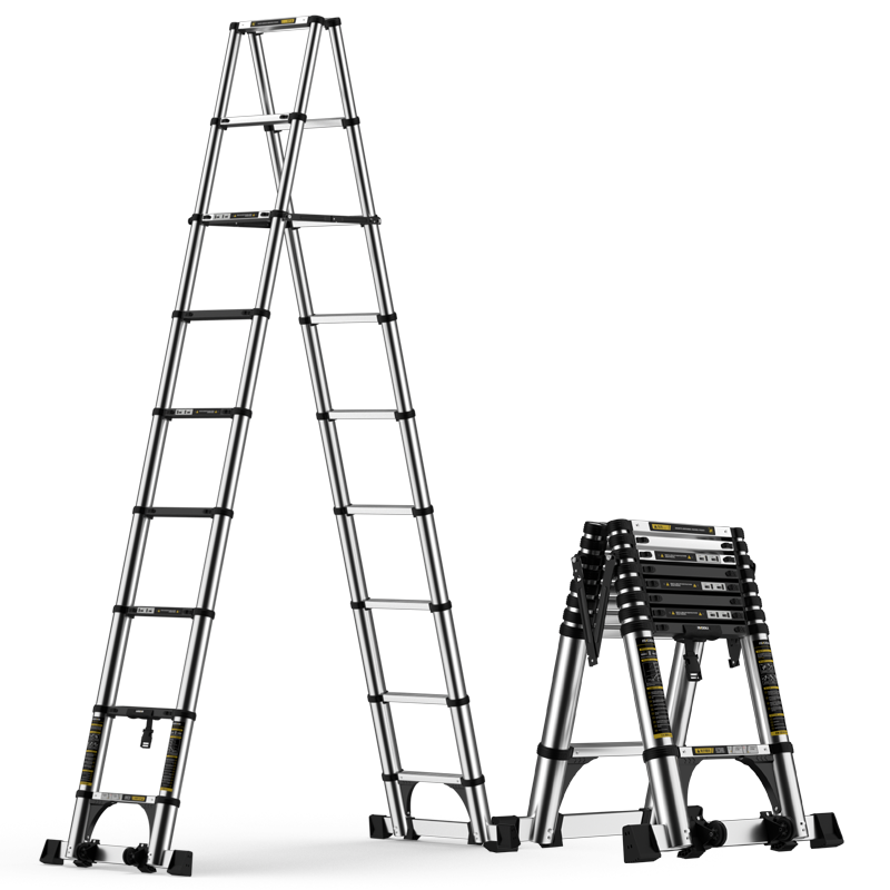 2 4 6 810 Steps Ceiling  Stair Compact Dock Pool Folding Wall Aluminum Step Ladder Defend