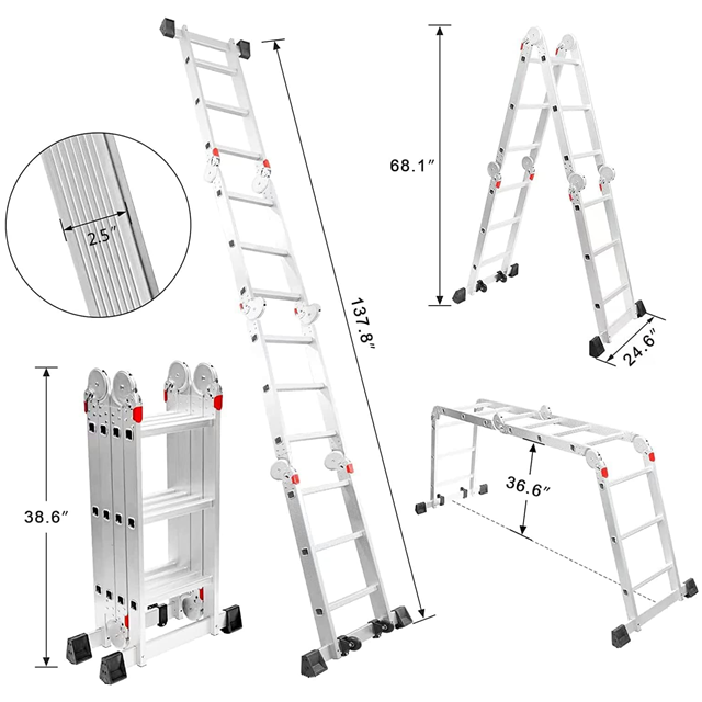 9 Steps 4.1M Bathtub Home Dock Price Retractable Mobile Ms Step And Ladder