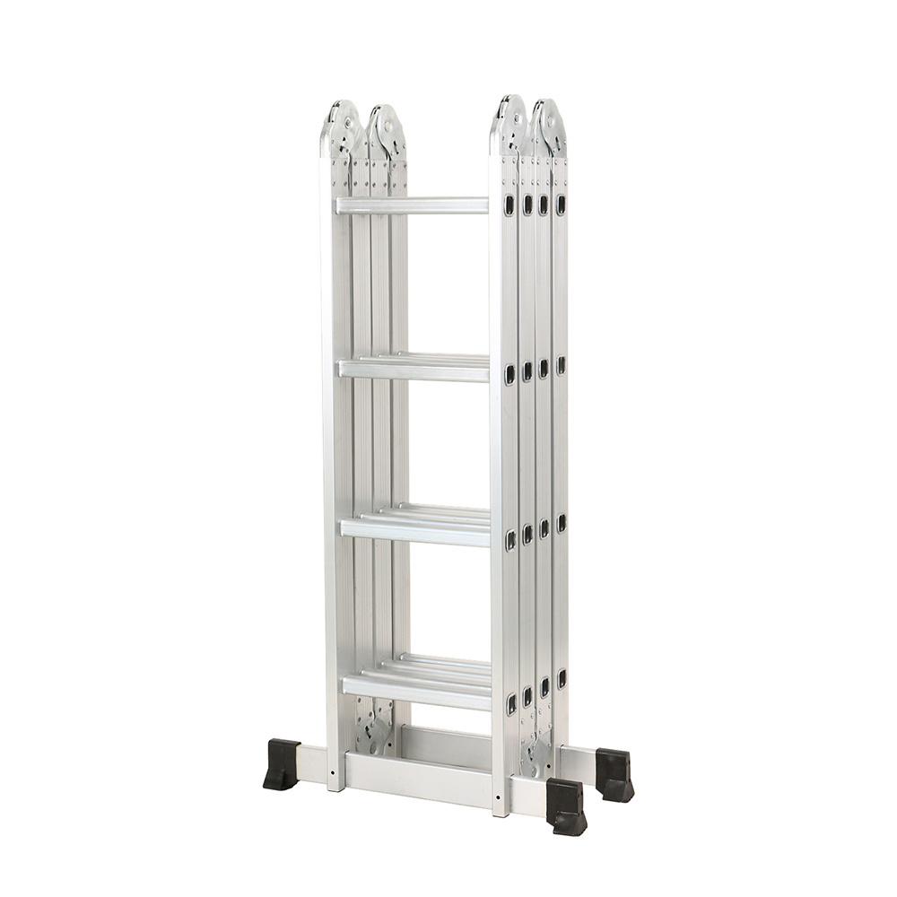 Mltipurpose Hinge Aluminium Folding Combination Ladder En131 Multi Purpose Aluminum Silver Home 3 Steps Folding Ladder Aluminum