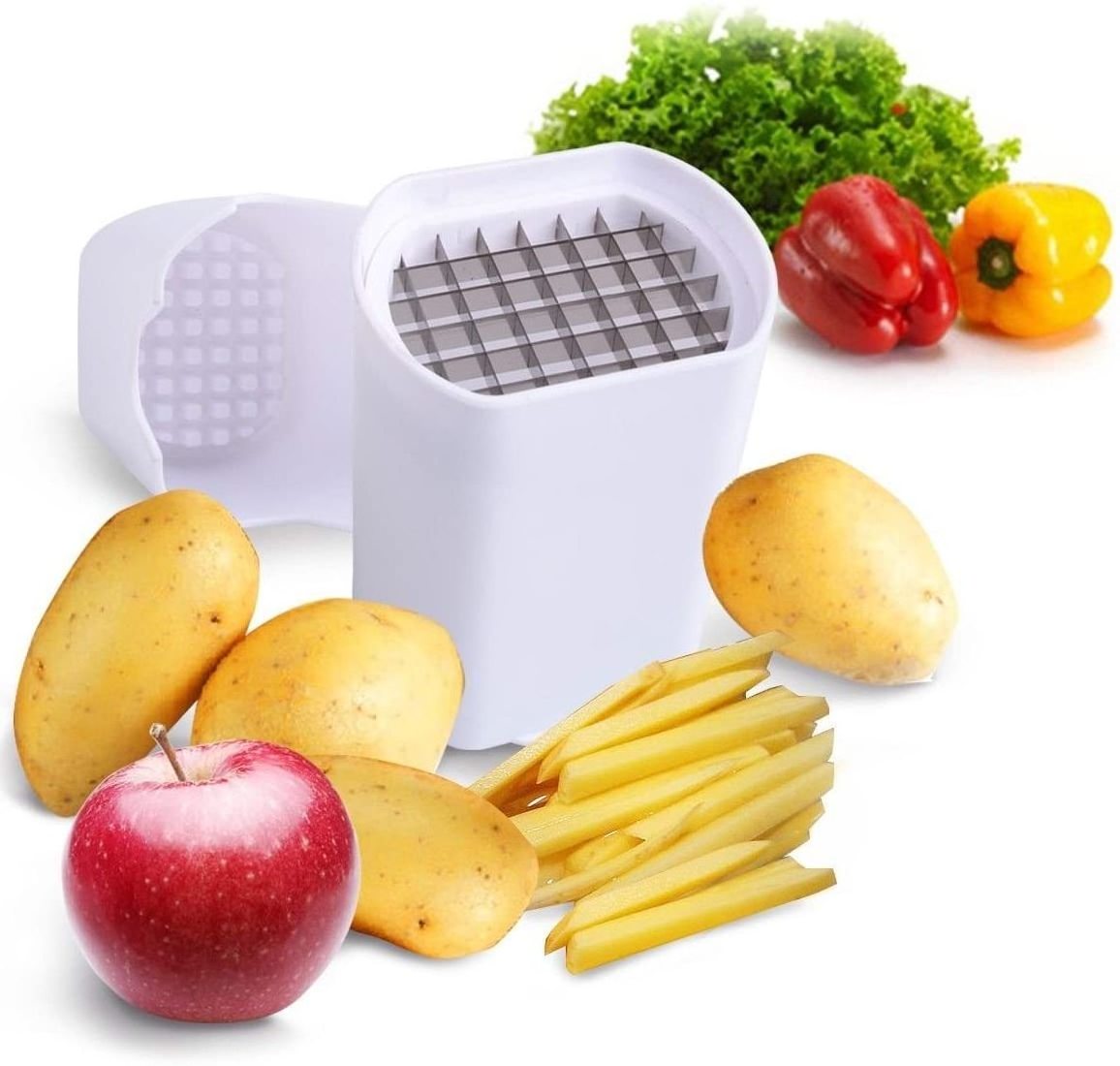 Manual Potato Chipper French Fries Cutter Stainless Steel French Fry Cutter Vegetable Fruit Slicer