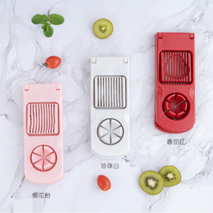 2 in 1 Manual Kitchen Egg Tools Creative Stainless steel  fancy flapper egg slicer dual purpose egg kiwi fruit cutter