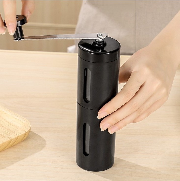 Hot selling Stainless Steel Coffee Bean Grinder  Portable Home Kitchen grinder Hand Crank Black Manual Coffee Grinder