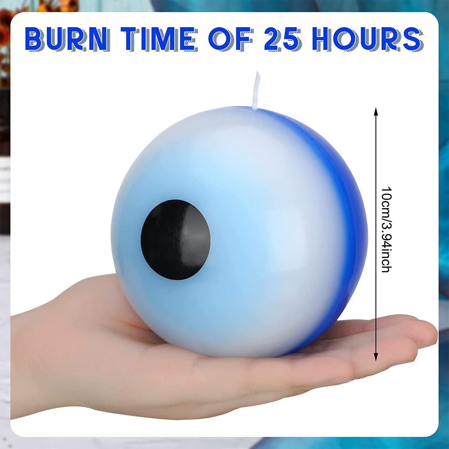 custom unique Evil Eye Sphere Eye candle Seven star Ladybug candle long burning time soy wax paraffin candle for Christmas gift