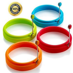 Nonstick Silicone Egg Rings Round Fried Silicone Egg Mold for Cooking Pancakes Molds