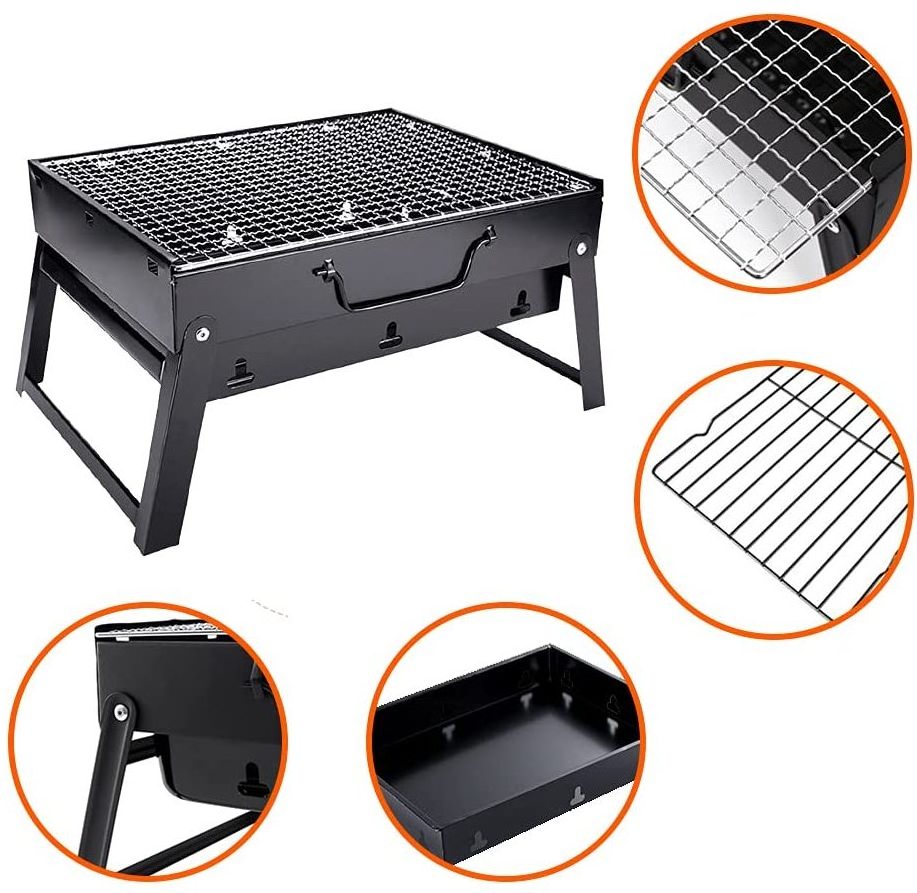 Outdoor  Portable Carbon Barbecue Stove for Picnic Garden Party Cooking Terrace Camping Travel Foldable Mini BBQ Grill