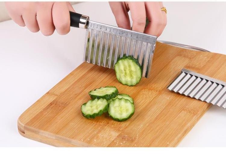 Multi-function Stainless Steel Chopper Wavy Potato Carrot Cutter French Fried Vegetable Slicer Potato Knife