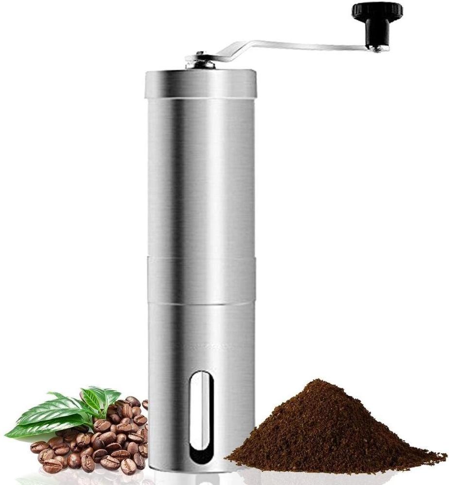 Portable conical burr hand bean grinder coffee stainless steel coffee mill manual  coffee grinder