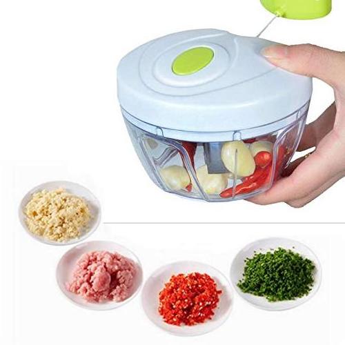 Manual speedy Chopper Hand Held Vegetable Chopper Blender to Chop Fruits Garlic Cutter Twist Shredder Manual Slicer Grinder