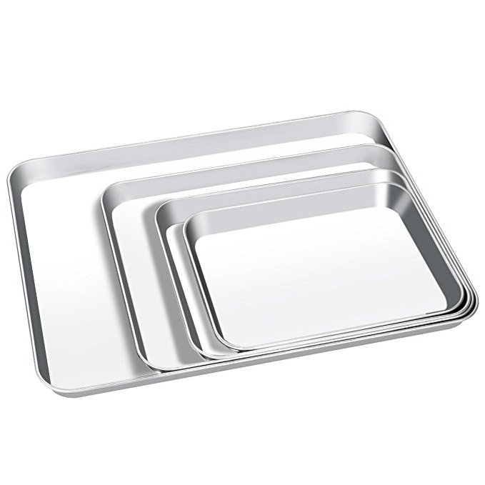 Non Toxic & Healthy Baking Sheet Set Stainless Steel Baking Tray