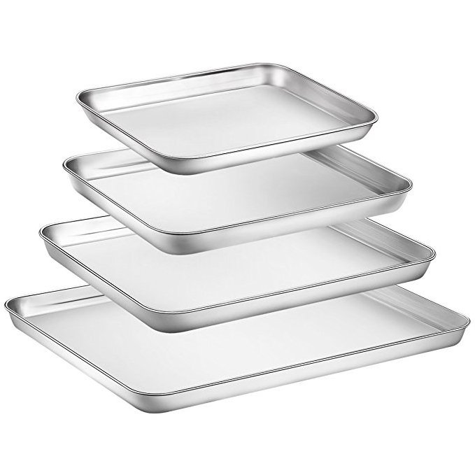 Non Toxic & Healthy Baking Sheet Set Stainless Steel Baking Tray