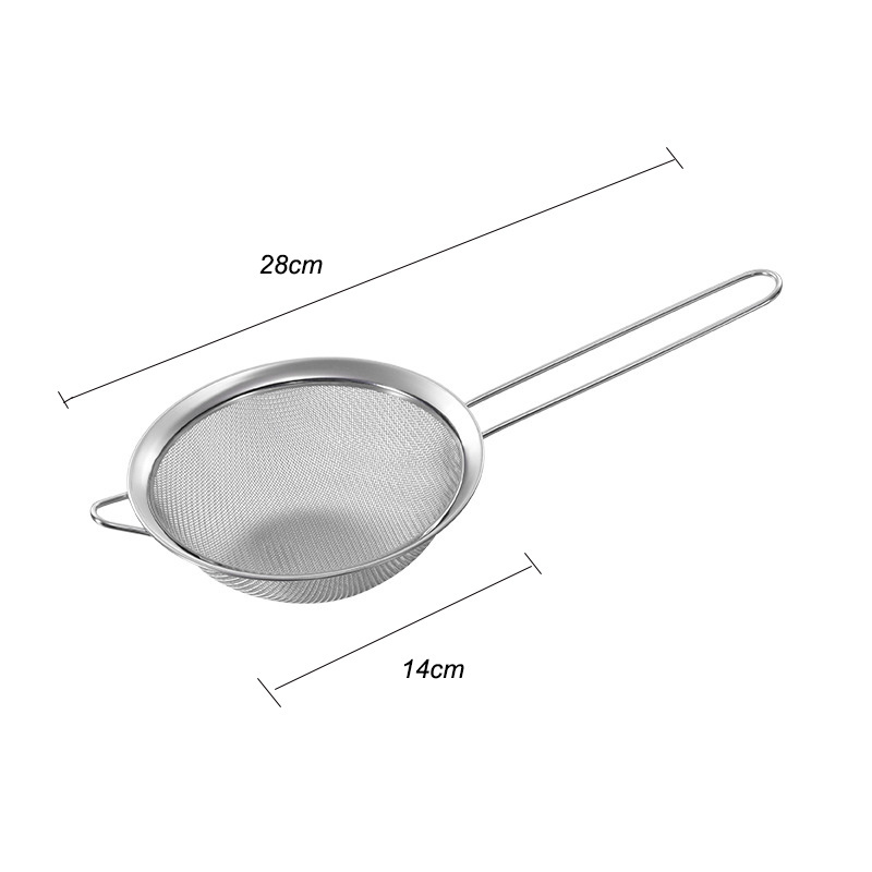 Stainless Steel Flour Sifter Sieve Stainless Steel Fine Tea Mesh Strainer Colander Wire Mesh Oil Filter Strainer