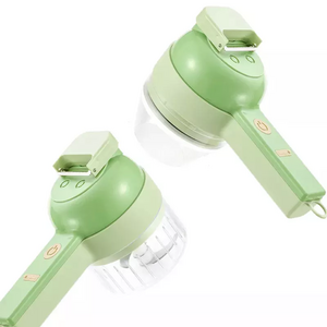 4 in 1 Electric Mini Food Chopper Cordless Garlic Masher Crusher Cutter Mincer for Vegetable Meat Processor with cleaning brush