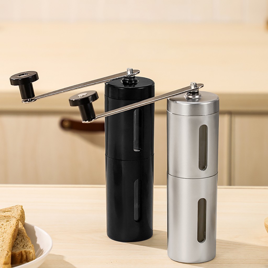 Hot selling Stainless Steel Coffee Bean Grinder  Portable Home Kitchen grinder Hand Crank Black Manual Coffee Grinder