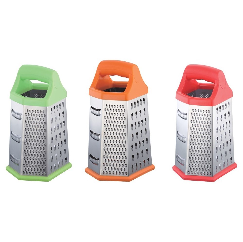 Professional Six-side Stainless Steel box grater for parmesan cheese vegetable