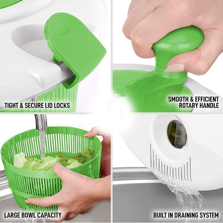 Kitchen manual control Large Salad Spinner Colander Kitchen Vegetable Dryer Chopper Pull Salad Spinner Vegetable Salad Spinner