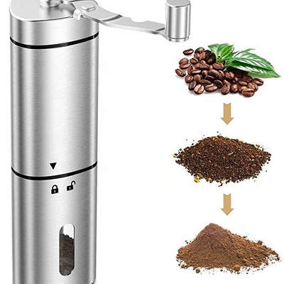 Hot Sale Portable Manual Compact Coffee Grinder/ Ceramic Burr Stainless Steel Coffee Mill grinder