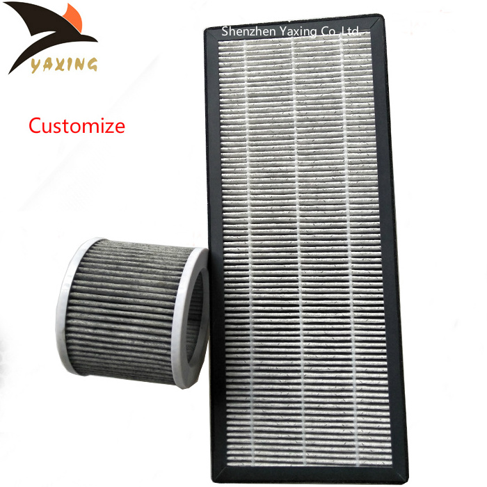 Custom cheap price cylindrical nonwoven carbon air filter for home, pleated activated carbon air filter cylinder cartridge