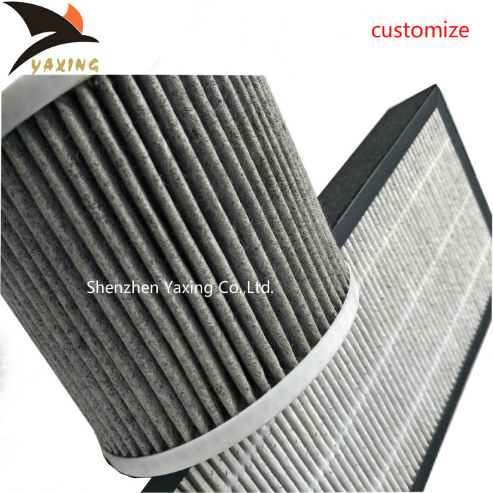 Custom cheap price cylindrical nonwoven carbon air filter for home, pleated activated carbon air filter cylinder cartridge