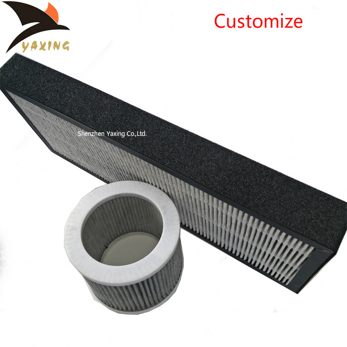 Custom cheap price cylindrical nonwoven carbon air filter for home, pleated activated carbon air filter cylinder cartridge