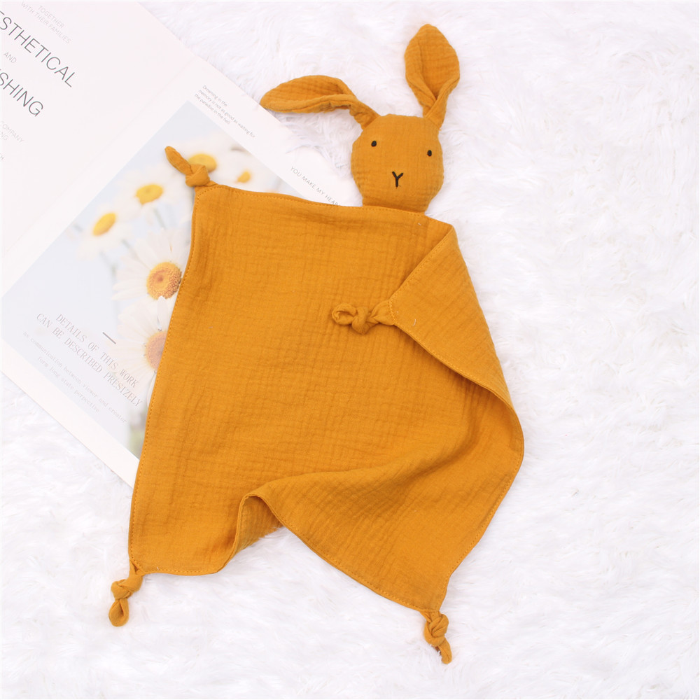 Wholesale Super Soft Organic Washable Cotton Comforter Ear Cat Security Baby Blanket