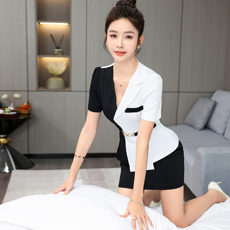 Bespoke Ktv Spa Massage Club Hotel Uniform Modern Fashion Hotel Waitress Uniforms Comfort Hotel Reception Uniform