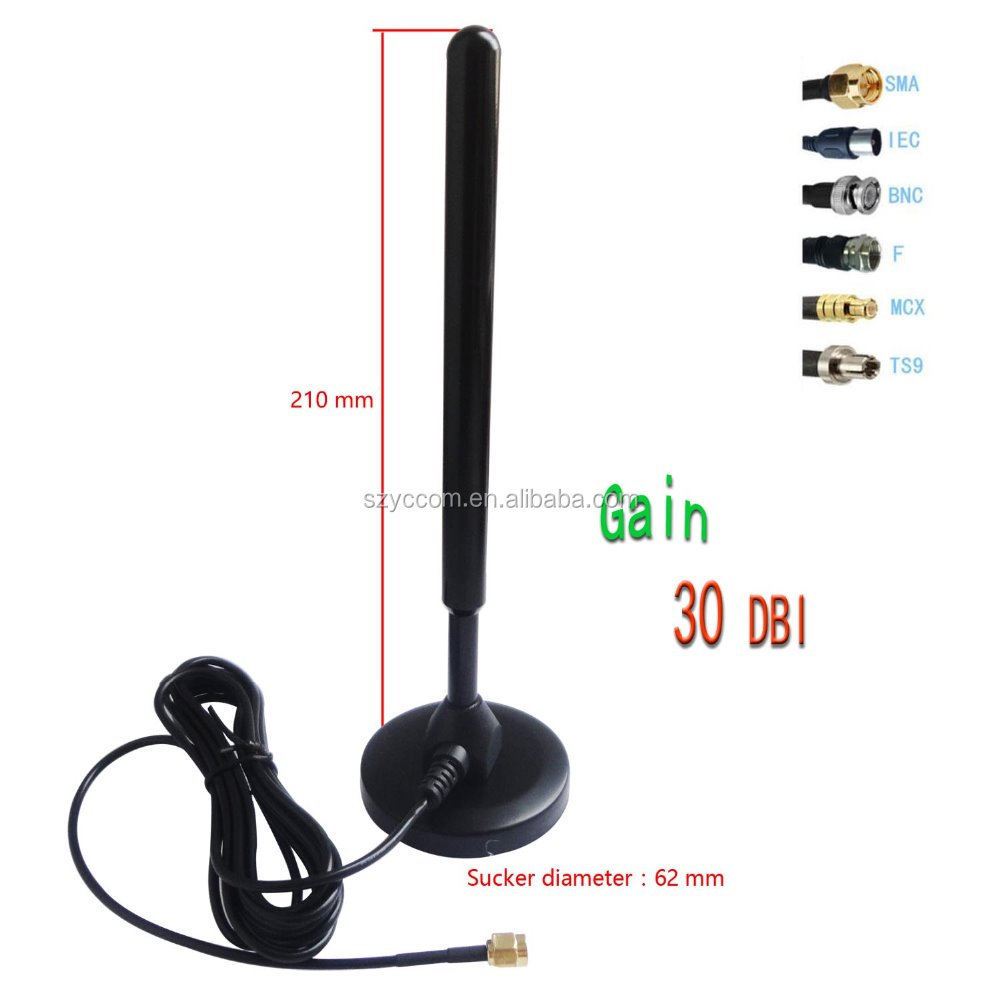 External Waterproof SMA 433mhz Antenna Aerial 30DBI High Gain magnetic Antenna 433 MHz