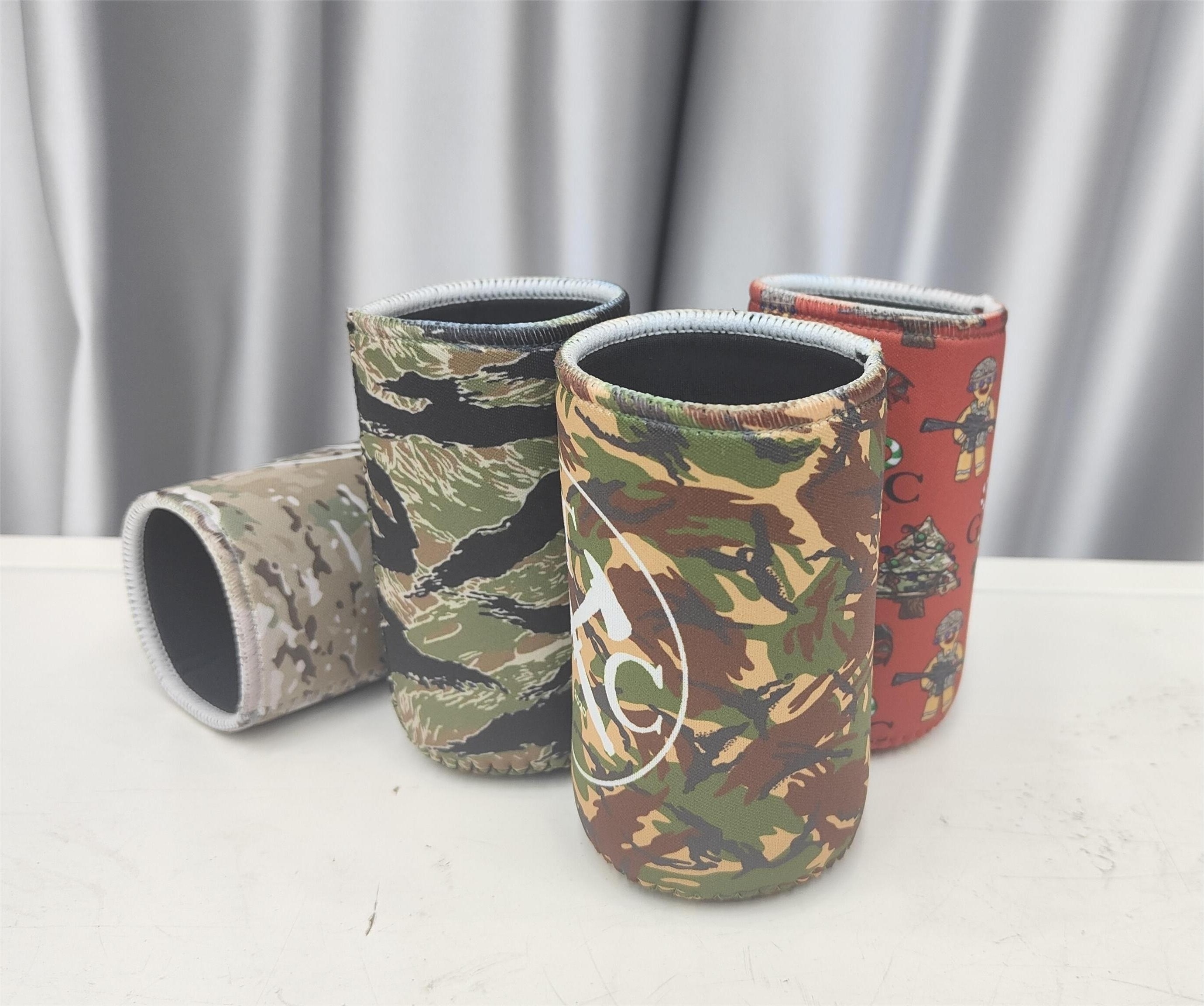 Collapsible Insulated 12oz Can Cooler Wine Beer Bottle Sleeve Neoprene Custom Logo Printing Stubby Holder Bottle Cover Cooler