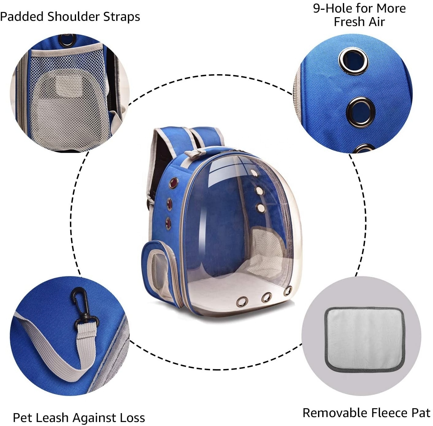 Outdoor Breathable Pet Carrier Clear Pet Carrier Cat Backpack Pet Carrier