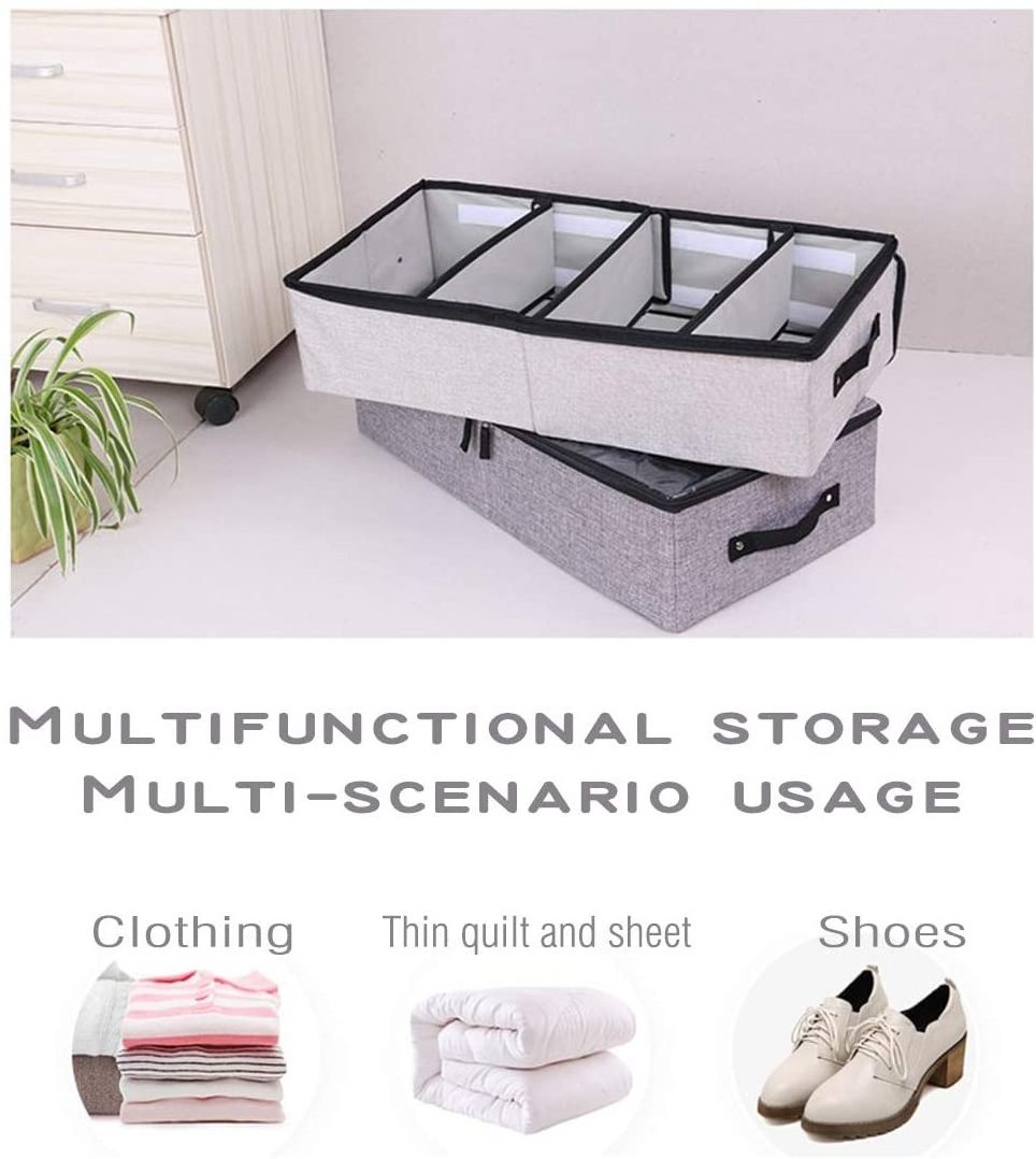 Hot Sale Shoe Organizer Box Stackable Black Under Bed Shoe Storage Organizer Rack Closet Colth Shoe Organizer