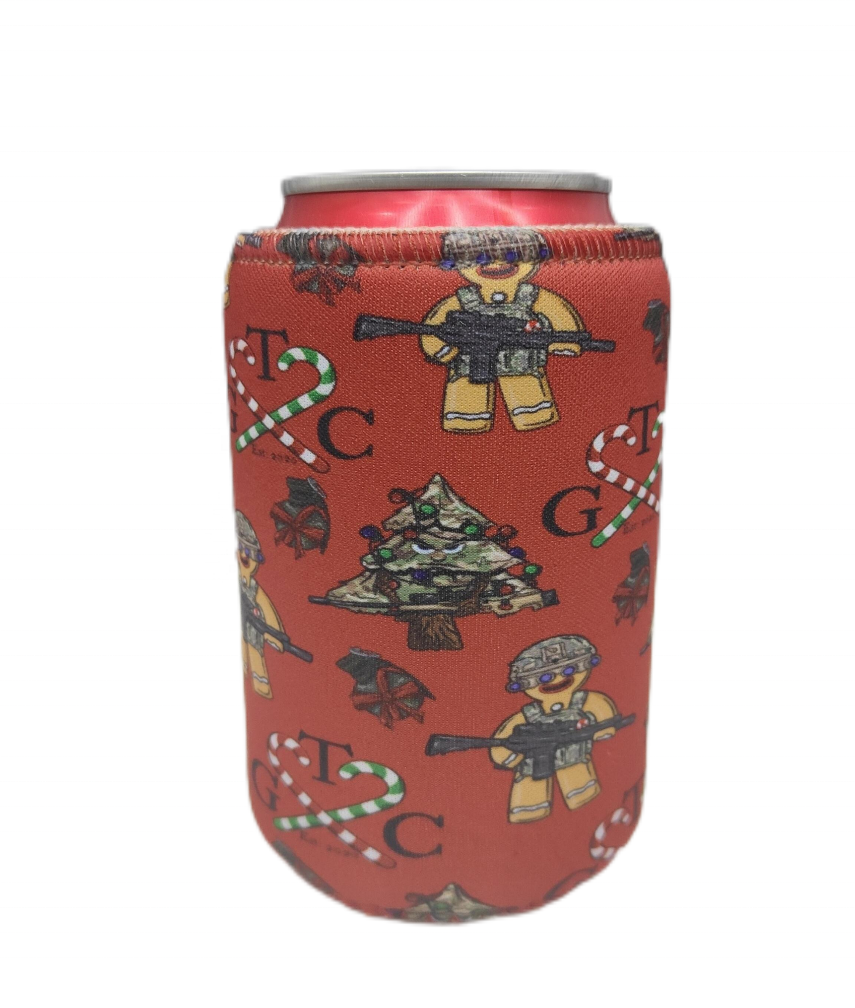 Collapsible Insulated 12oz Can Cooler Wine Beer Bottle Sleeve Neoprene Custom Logo Printing Stubby Holder Bottle Cover Cooler