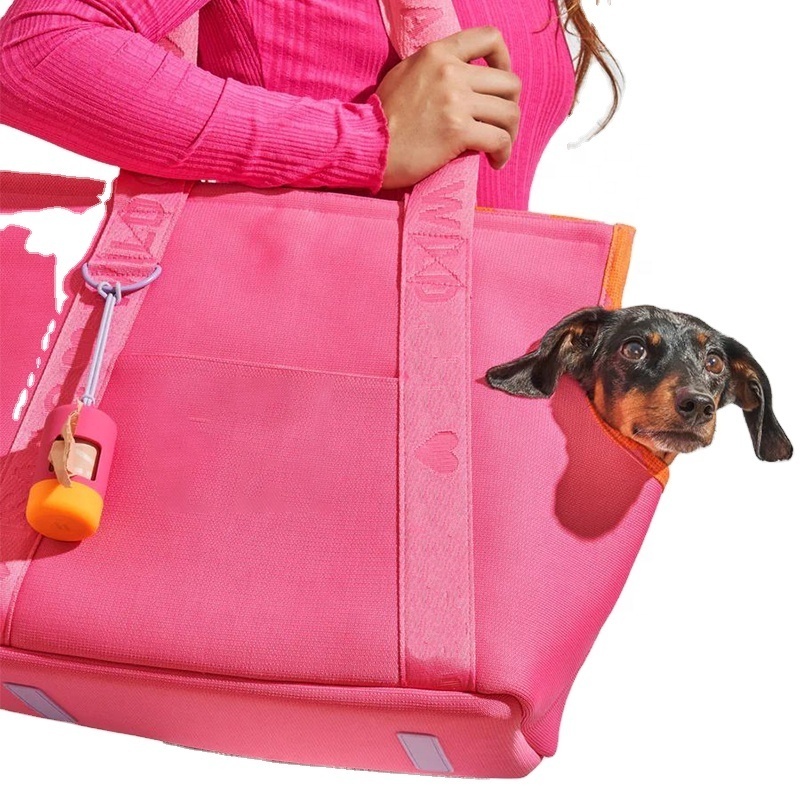 Premium Quality Customized Dog Carrier Shoulder Bag Ideal For Outdoor Hiking Travel Reusable Dog Tote Bag