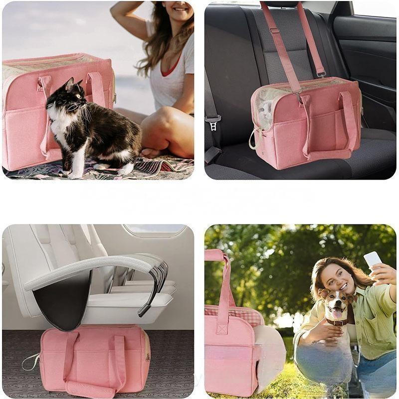 Custom Logo Portable Cross-body Pet Bag Fashion Shoulder Dog Satchel Outdoor Travel Pet Bag