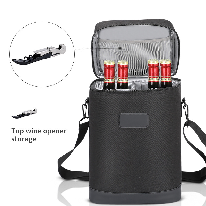 Customize Cooler  Wine Bag Carrier Picnic Beach Wine Tote Bag Wine Carrier Bags for picnic