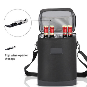 Customize Cooler  Wine Bag Carrier Picnic Beach Wine Tote Bag Wine Carrier Bags for picnic