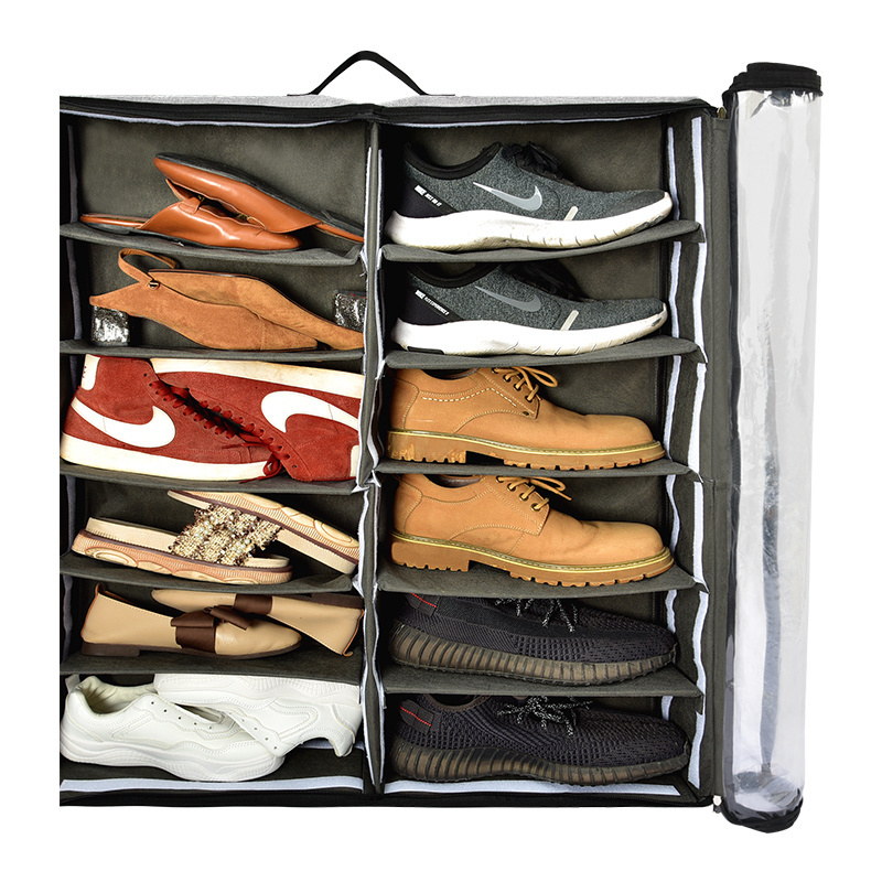 OEM Sturdy Under Bed Organizer Foldable Closet Breathable Shoes Storage Bags Shoe Organizer