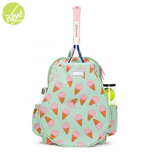 Custom Tennis Bag Manufacturer Canvas Sport Raquets Tennis Racket Backpack Cute Kids Tennis Bag for Kids