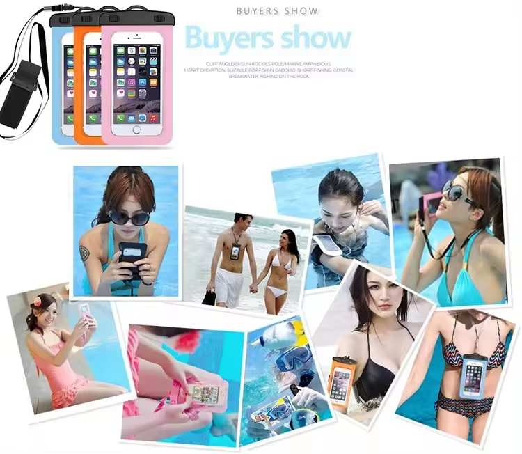 New Arrival Outdoor Beach IPX8 30M Waterproof Phone Pouch Cell Phone Bag High Transparent Waterproof Mobile Phone Case