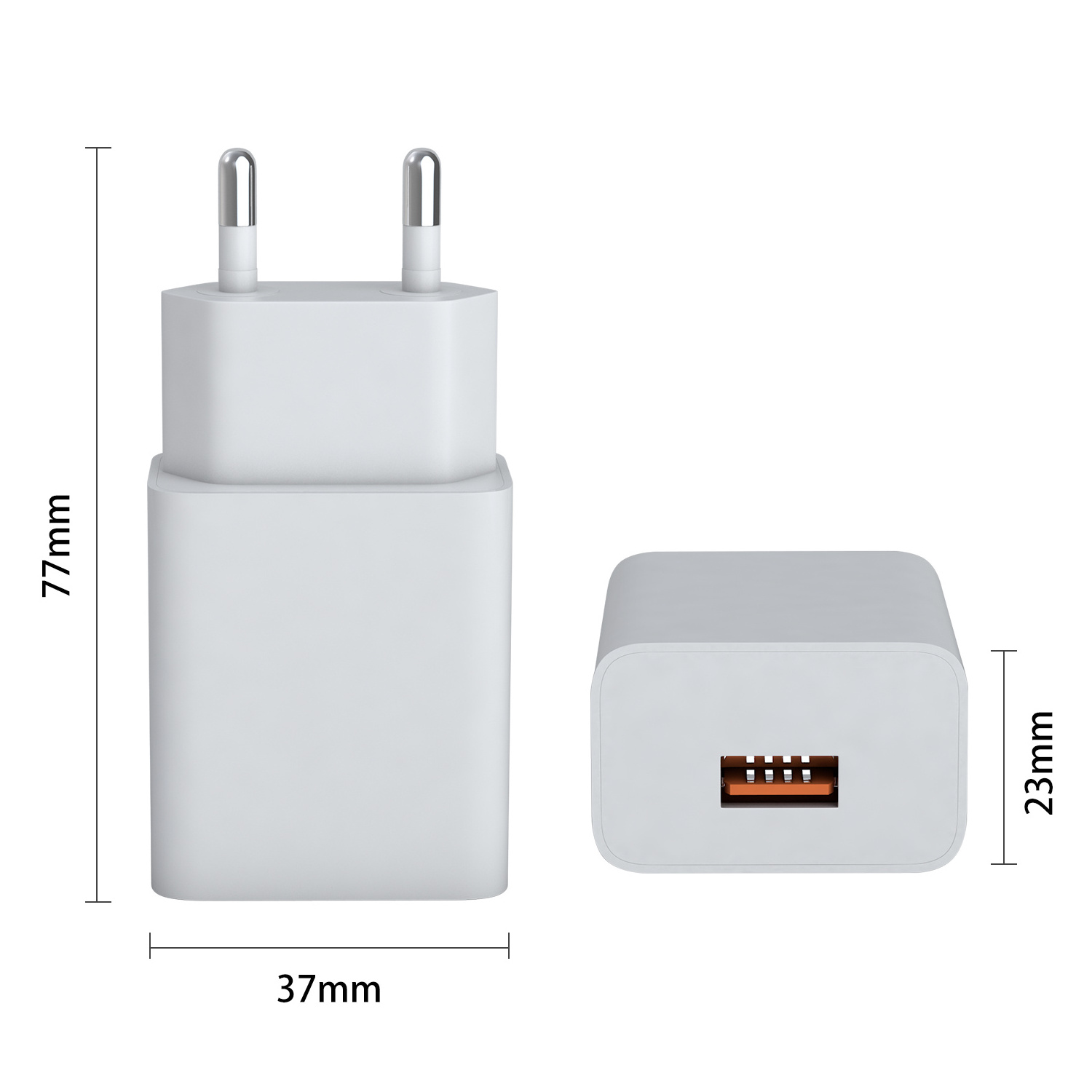 1 Port Mobile Cell Phone  Chargers 12W  Usb Android Phone Chargers For Phone