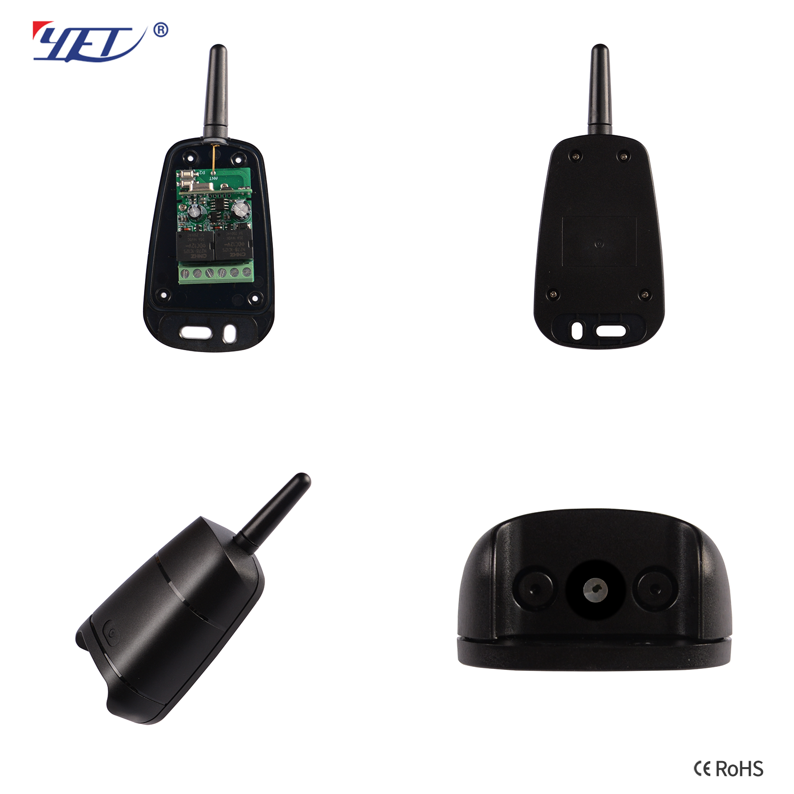 Two Channel Waterproof IP54 Universal Receiver YET894 Long Range With Antenna Controller Door Switches