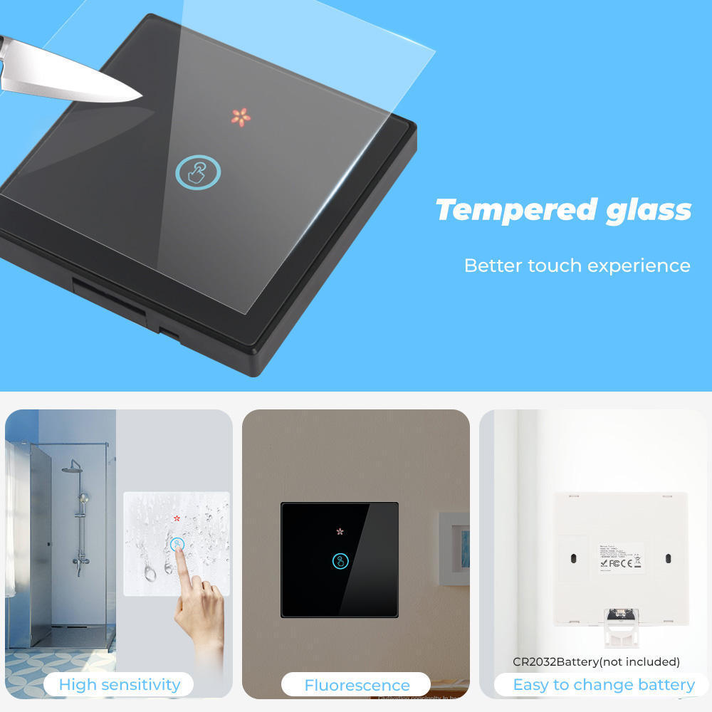 Smart Home 1 2 3 Gang Light Appliance RF 433Mhz Remote Control Glass Screen Wall Panel ASK Ev1257 Wireless Touch Switch