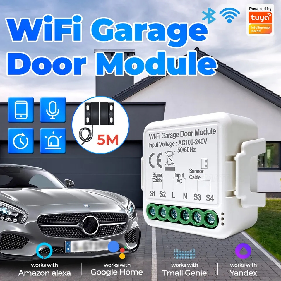 Mini WIFI TUYA Smart Universal Garage Door Opener Wireless Remote Control Rolling Gate Switch