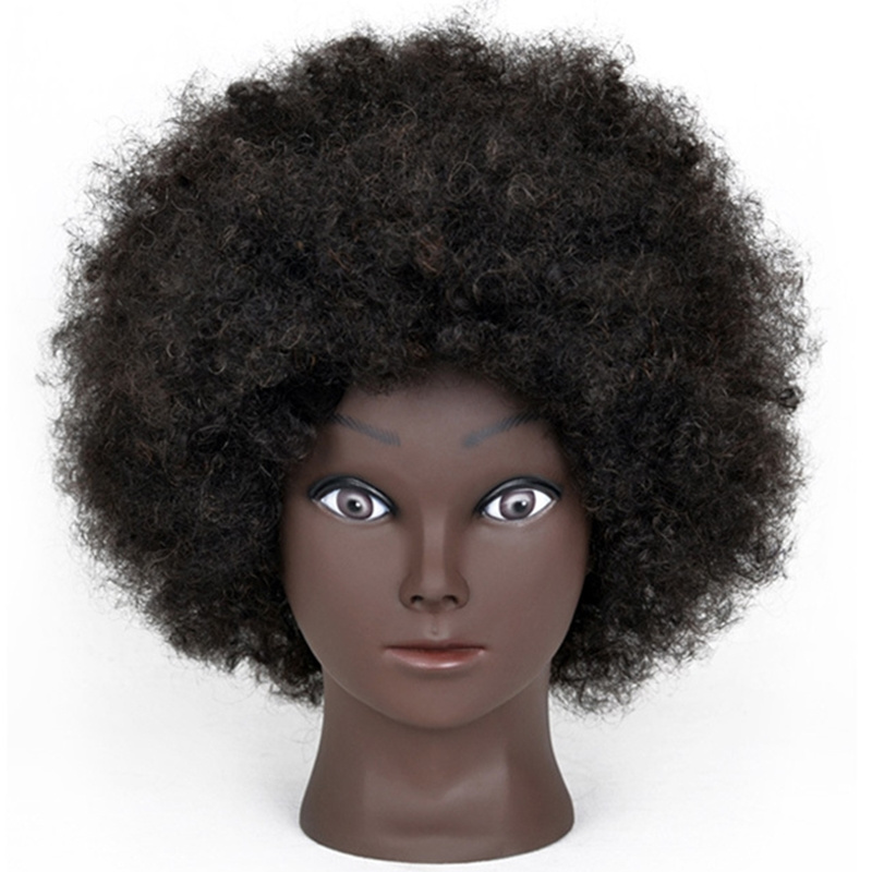 New arrival african american mannequin, 4c real hair dammy afro mannequin training head