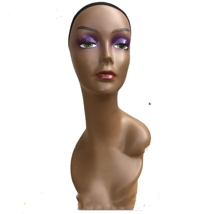 mannequin head brown skin cheap female mannequin head and shoulders mannequin head for makeup