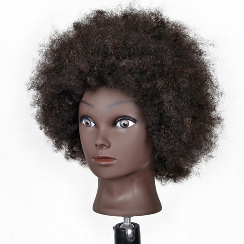 New arrival african american mannequin, 4c real hair dammy afro mannequin training head