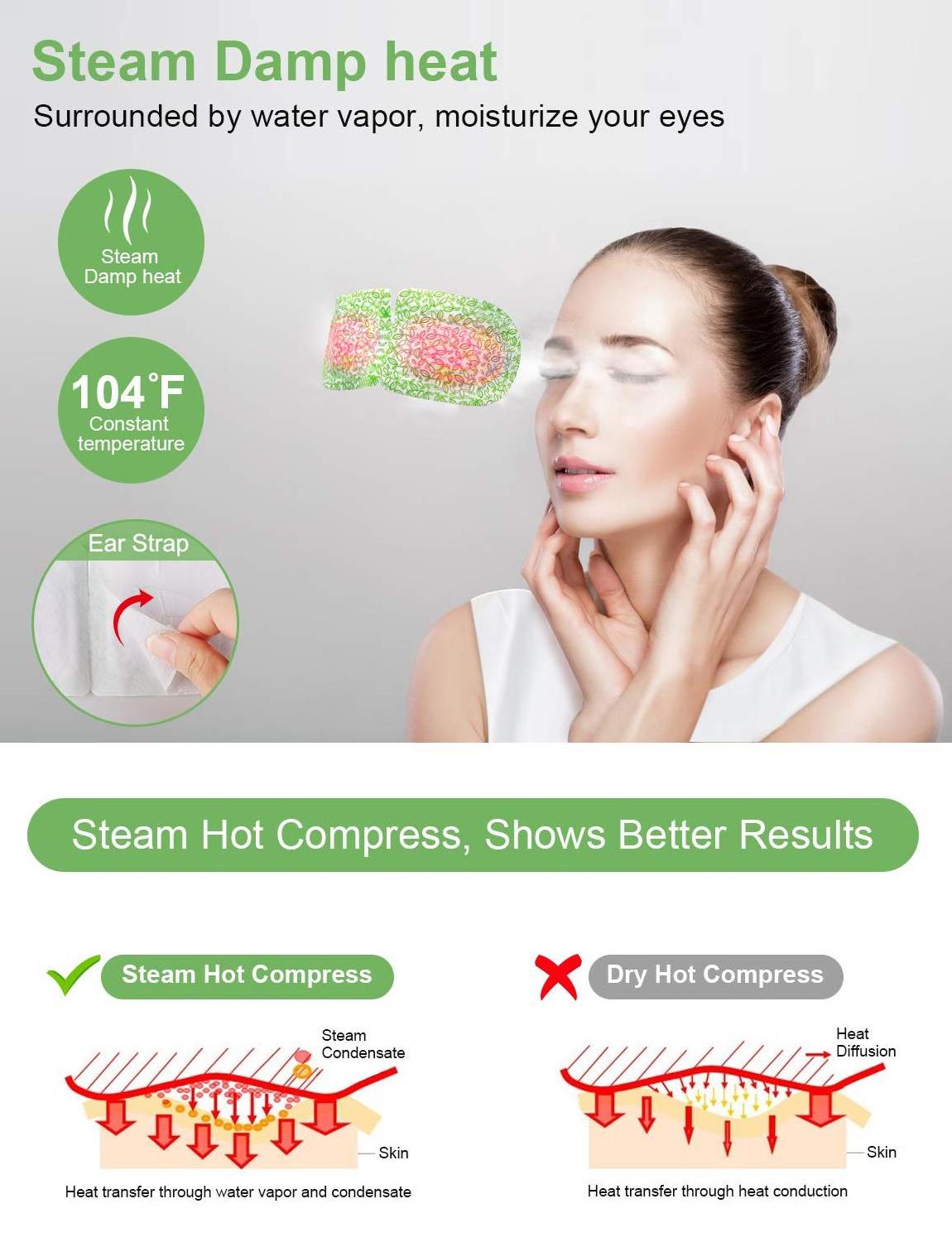 Good Sale Self Heated Eye Mask Hot Disposable Steam Sleeping Eye Mask