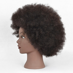 New arrival african american mannequin, 4c real hair dammy afro mannequin training head